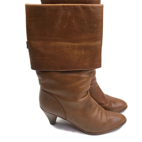 Joan & David Couture Vintage Tan/ Brown Riding Bo