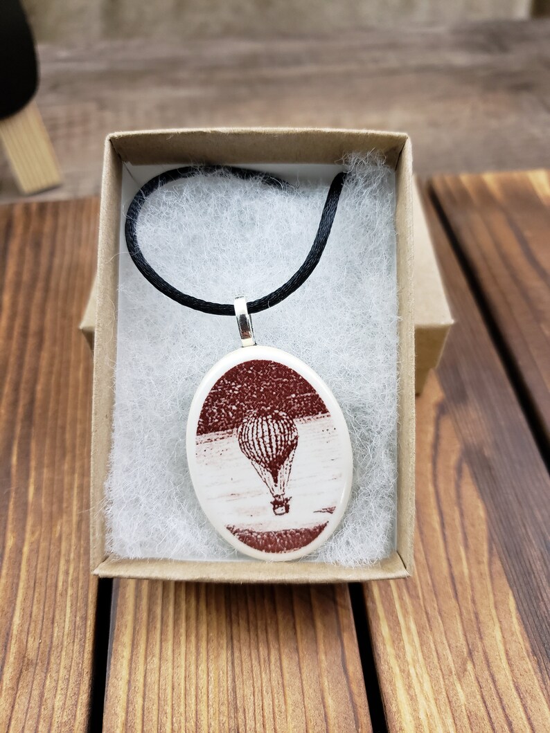 Handmade hot air balloon pendant
