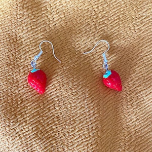 Strawberry earrings | cute earrings | fruit earrings
