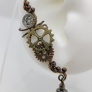 Steampunk ear cuff, non pierced ear wrap