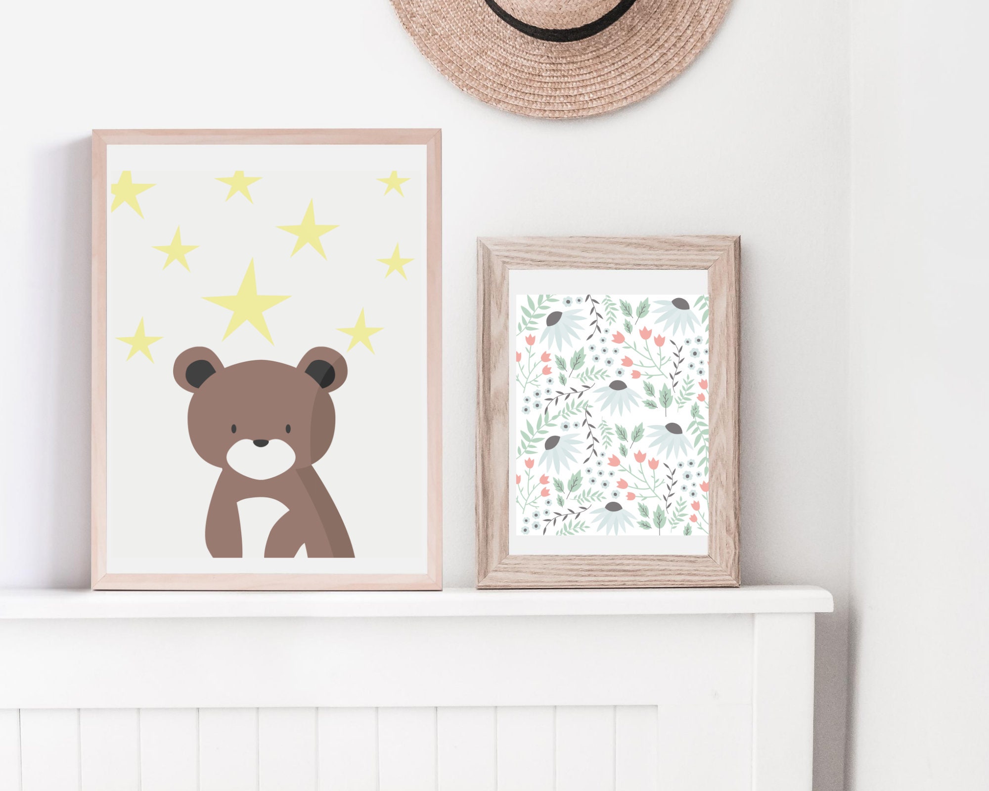Bear Wall Art Wall Decor for Kids' Room Minimal Print Etsy UK