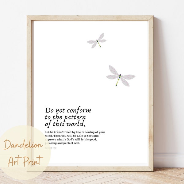 Do not conform to the pattern of this world (Romans 12:2), Bible Verse Digital Art, Minimal and Modern Christian Art, Christian Decor