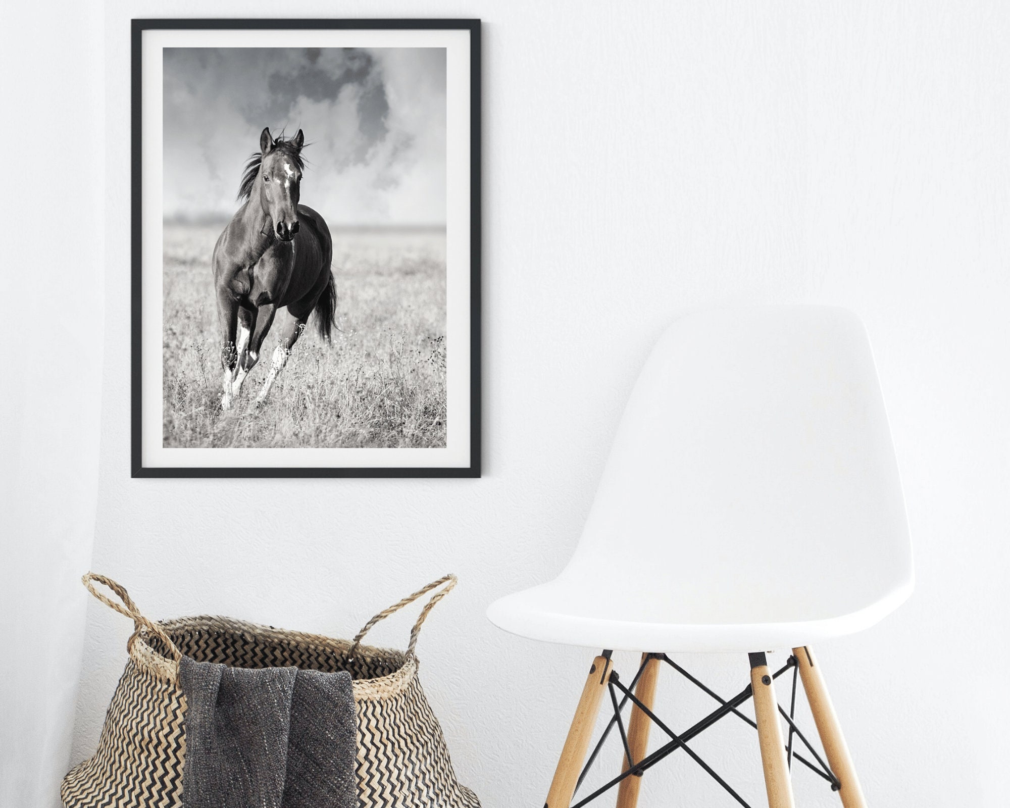 Running Horse Photo Wall Art Wall Decor Minimal Print - Etsy Hong Kong