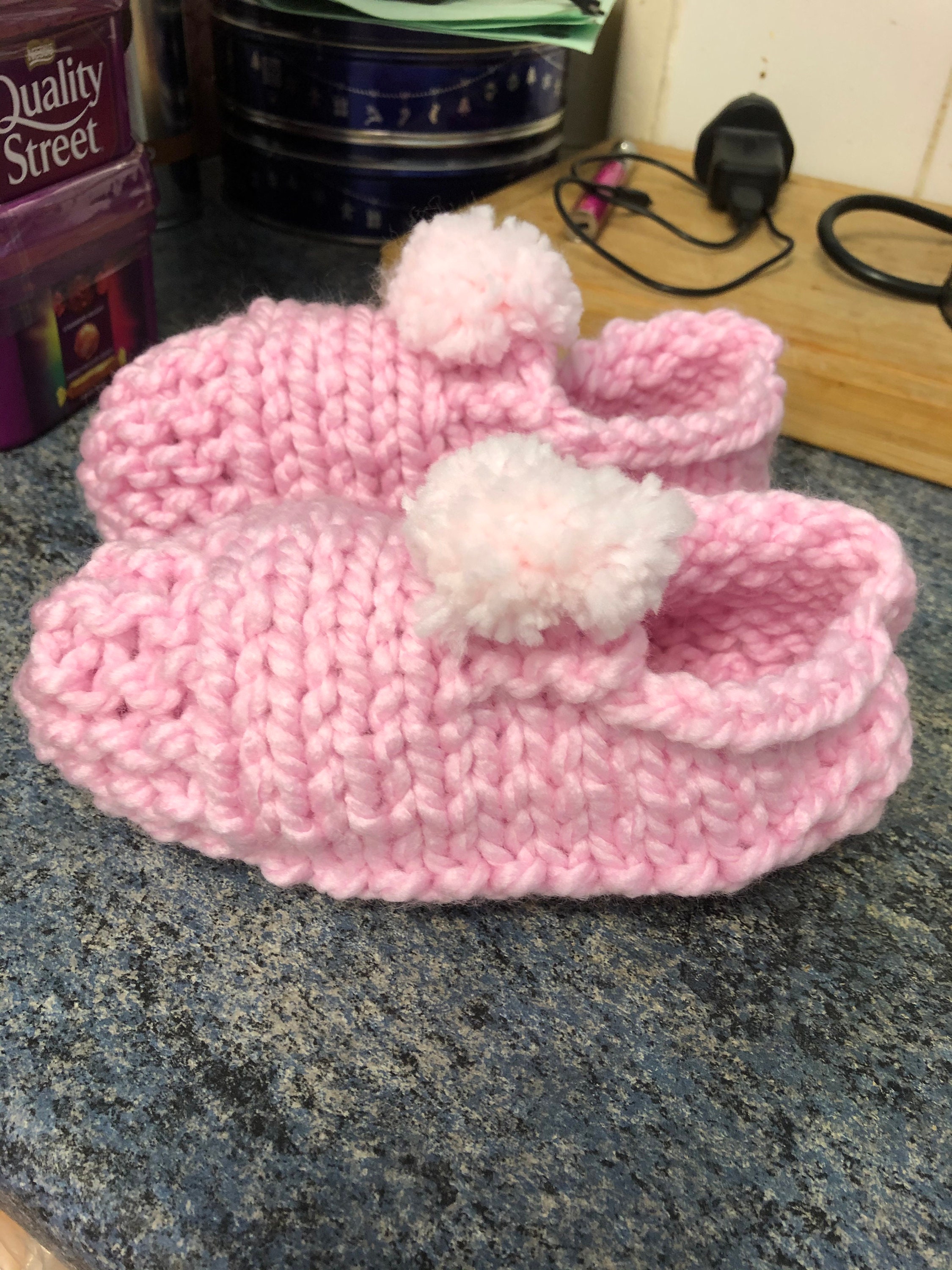 Hand Knitted Slippers Etsy