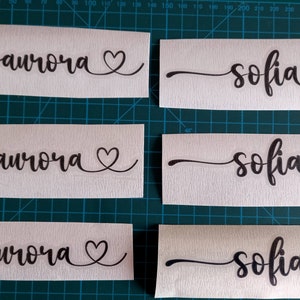 Self-adhesive labels personalized names vinyl adhesive for bottles glass parties wedding marks place heart