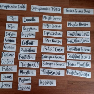 Etichette personalizzate,adesivi personalizzati, personalizzazione dispensa, cucina, bagno,adesivi organizzazione dispensa,etichette adesiv immagine 5