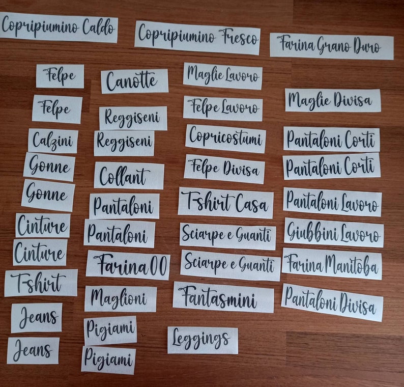 Etichette personalizzate,adesivi personalizzati, personalizzazione dispensa, cucina, bagno,adesivi organizzazione dispensa,etichette adesiv immagine 5