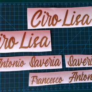 Adesivi nomi personalizzati, in vinile autoadesivo per creazioni fai da te, decorazione muri, vetri, bicchieri, regali personalizzati