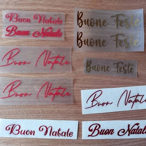 Feliz Navidad, mis mejores deseos, felices fiestas, pegatinas de tela termoadhesivas o idea de regalo DIY autoadhesiva, decoraciones de bolas navideñas personalizadas