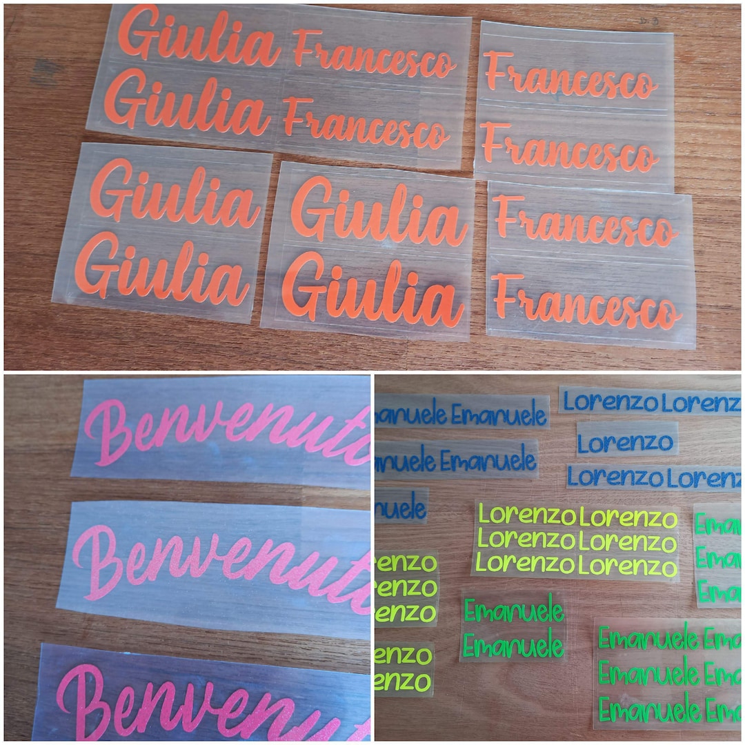 Set nomi personalizzati, sacchetti bomboniere,set asilo