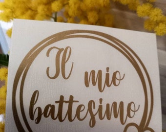 Etichette adesive personalizzate per palloncini torte battesimo fai da te