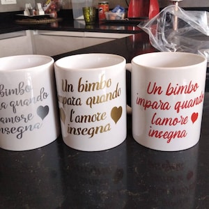 Etichette adesive personalizzate per bottiglie tazzine anniversario matrimonio festa di laurea battesimo  regalo maestre  fai da te