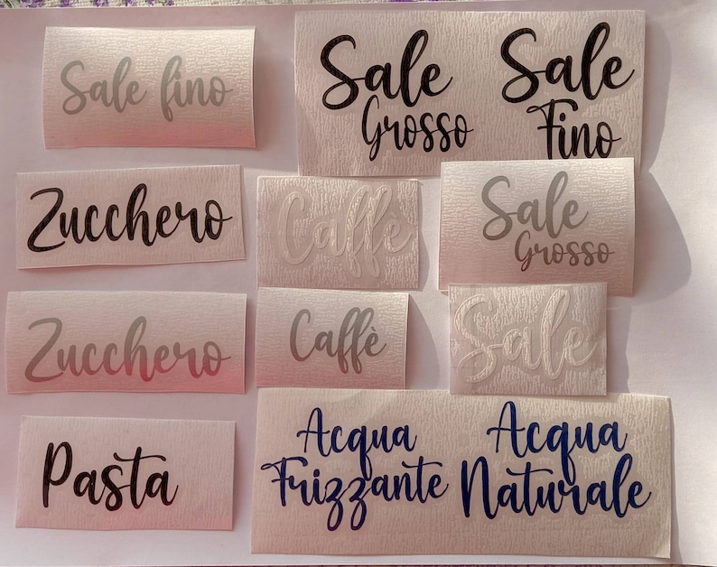 Etichette personalizzate,adesivi personalizzati, personalizzazione dispensa, cucina, bagno,adesivi organizzazione dispensa,etichette adesiv immagine 4