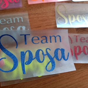 Scritta termoadesiva personalizzazione maglietta fai da te  sposa  matrimonio festa addio al nubilato idea regalo