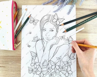 Download Kpop Coloring Page Etsy