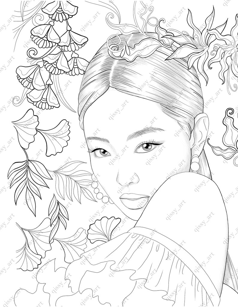 BLACKPINK digital coloring page qissy_art | Etsy