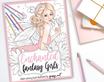Digital Coloring Book "Enchanted Fantasy Girls" | qissy_art