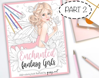Digital Coloring Book "Enchanted Fantasy Girls" - PART 2 | qissy_art