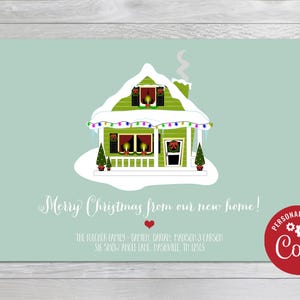 Holiday Moving Announcement - Christmas Moving Announcement - Moving Announcement - Corjl
