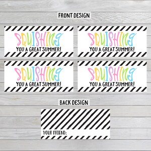 Pour vous offrir un cadeau d'été idéal - Étiquettes de fin d'année - Cartes d'été - Cartes de fin d'école - Dernier jour d'école - Cadeaux pour camarades de classe