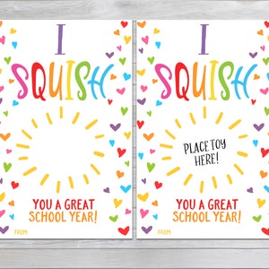 Etiquetas I Squish You, um ótimo ano letivo - Etiquetas Desejo a você um ótimo ano letivo - Etiquetas de volta às aulas - Etiquetas para presentes do professor