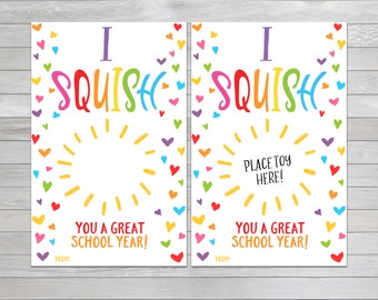 I Squish You A Great School Year Tags - I Wish You a Great School Year Tags - Back to School Tags- Teacher Gift Tags