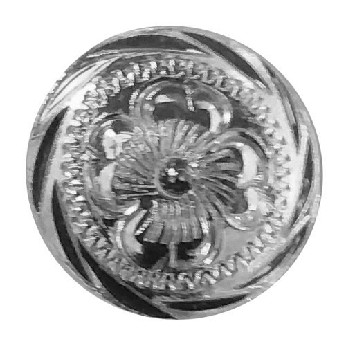 Hand Engraved Silver Plated Buckle, Loop & Tip Set - Sizes 1/2", 5/8", 3/4", 1" - Kings Brand