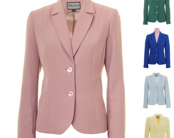Busy Women's Dusty Pink Suit Jacket Blazer