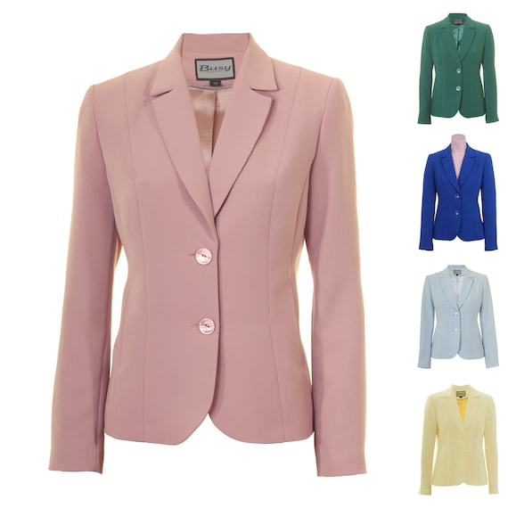 Busy Women's Dusty Pink Suit Jacket Blazer | Etsy UK