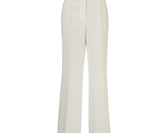 Busy Women's Light Cream Off White Trousers