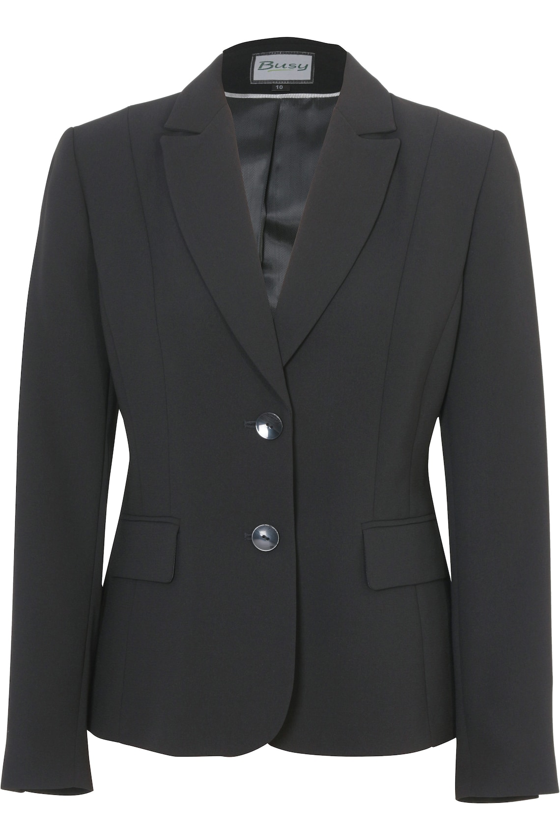 Busy Women's Suit Jacket Blazer in Brown, Black, Navy, Light Cream and