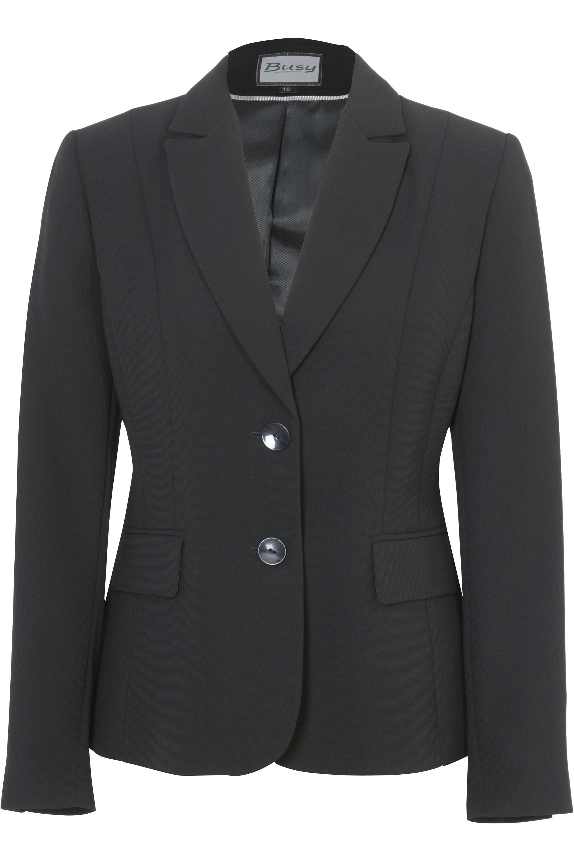 Busy Women's Suit Jacket Blazer in Brown, Black, Navy, Light Cream and ...