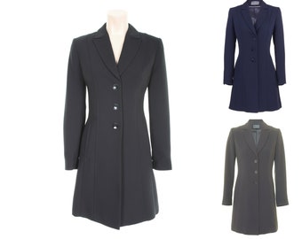 Busy Women's Long Jacket Blazer in Black, Navy or Grey