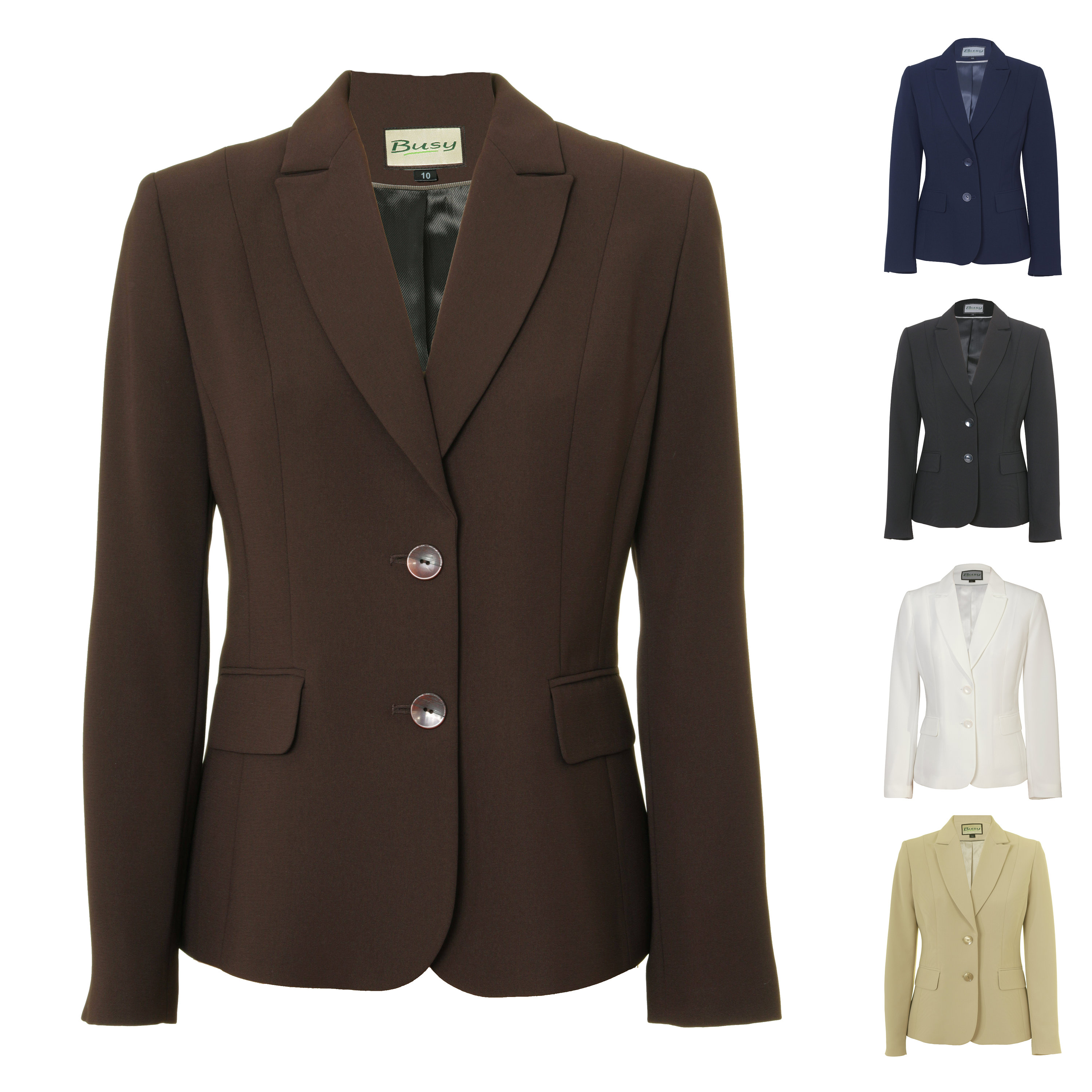 Busy Brown Ladies Suit Jacket 