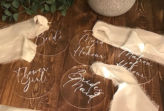 Personalized Bridal Party Hanger Tags - Elegant and Unique Bridal Decor