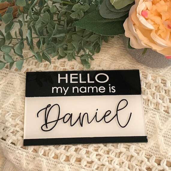 Adorable "Hello My Name Is" - Baby Photo Prop