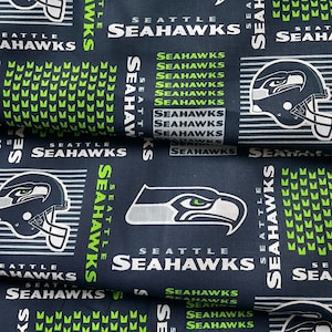 NFL / Fabric / Seattle Seahawks / Licensed Fabric / Premium Cotton Fabric / NFL Fabrics