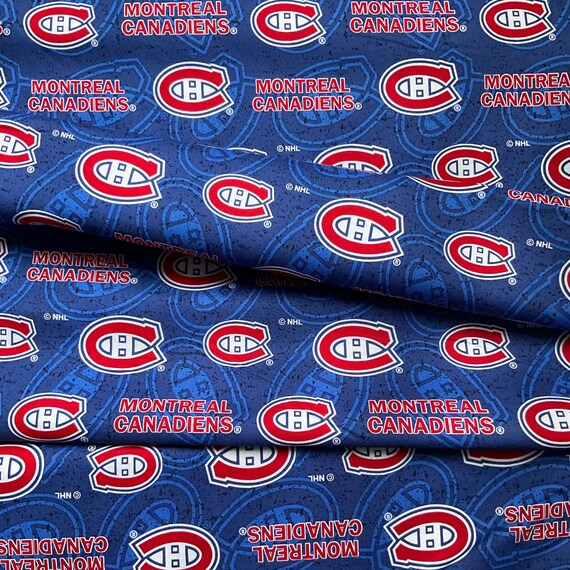 NHL / Fabric / Broadcloth / Montreal Canadiens Fabric / Sports Etsy