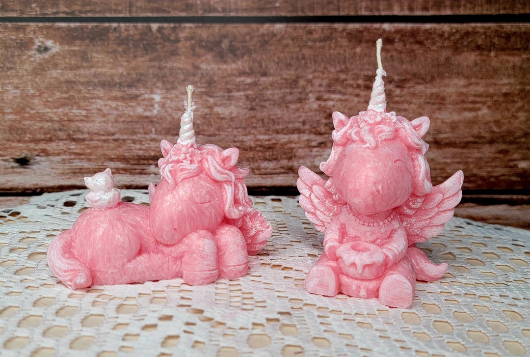 Unicorn Candles Cute Unicorn Candle Etsy