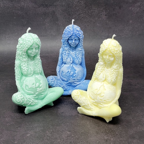 Goddess Gaia Candle Mother Earth Candle Large Gaia Candle Etsy