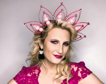 Personalized Birthday Crown: Sparkle Rhinestone Pink Headband