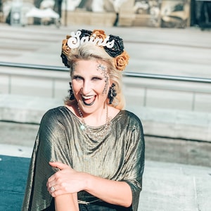 Personalized Saints Headband: Black & Gold Game Day Headpiece