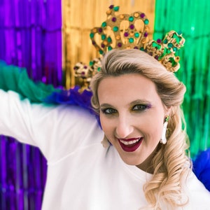 Mardi Gras Crown, Headpiece, Mardi Gras Headband Adult,  Mardi Gras Headband Women, Mardi Gras Party Head Piece