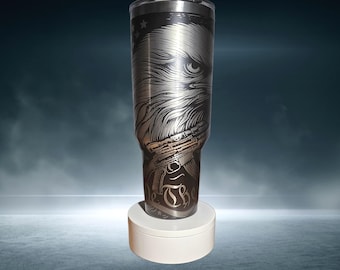 Eagle "We the People" laser engraved black 40oz stainless steel tumbler