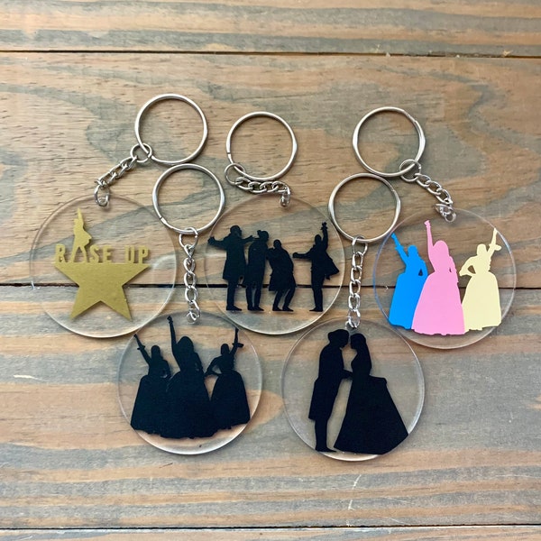 Hamilton Musical Inspired Broadway Circle Keychains Gift