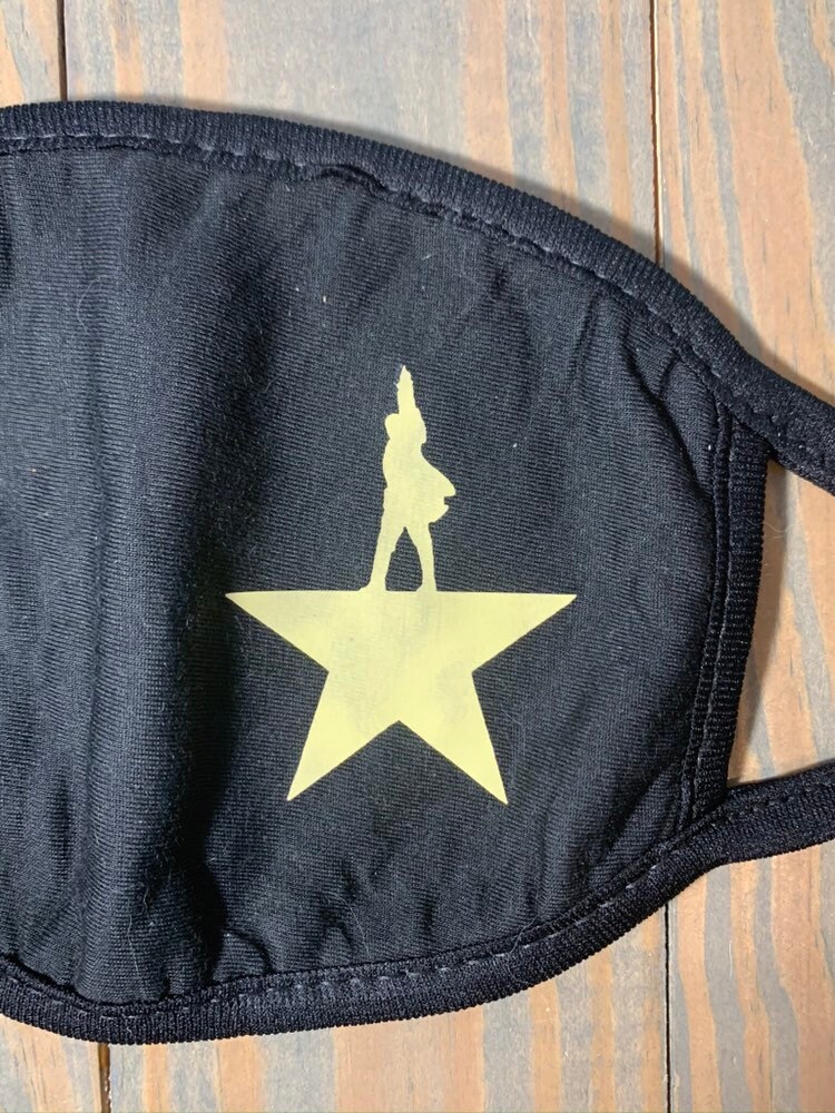 Hamilton Inspired Broadway Musical Yellow Gold Face Mask - Etsy