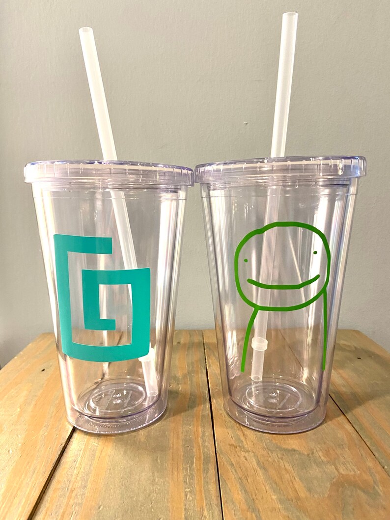 Dream Smp Inspired 16 oz Clear Tumbler Cup 