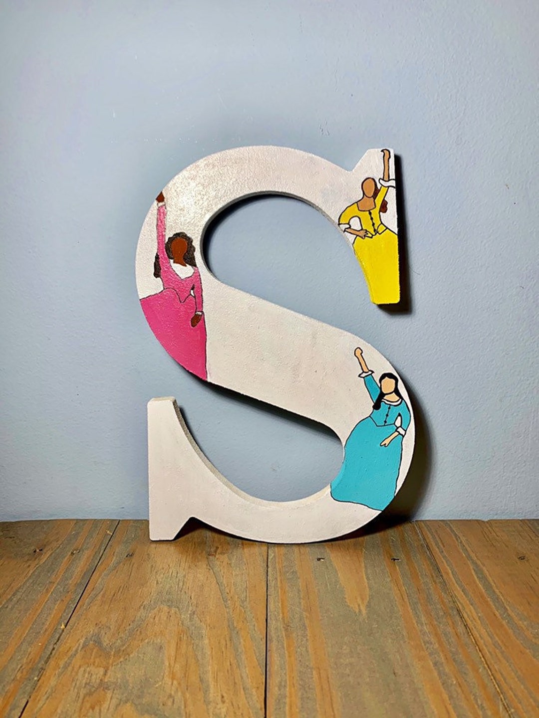 Custom Wooden Hand Painted 8 Inch Character Letters Kid Room Gift - Etsy