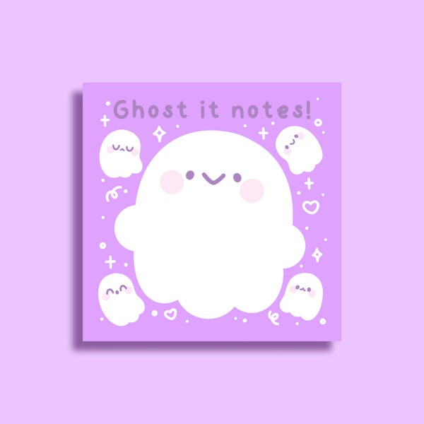 Cute Ghost Memo Pad | Boo-tiful Halloween-Themed Stationery | Spooky Post-it Notes | Adorable Fall-Themed Gifts