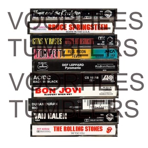 original designer * 70s and 80s rock band cassette tape image for shirts hoodies and more